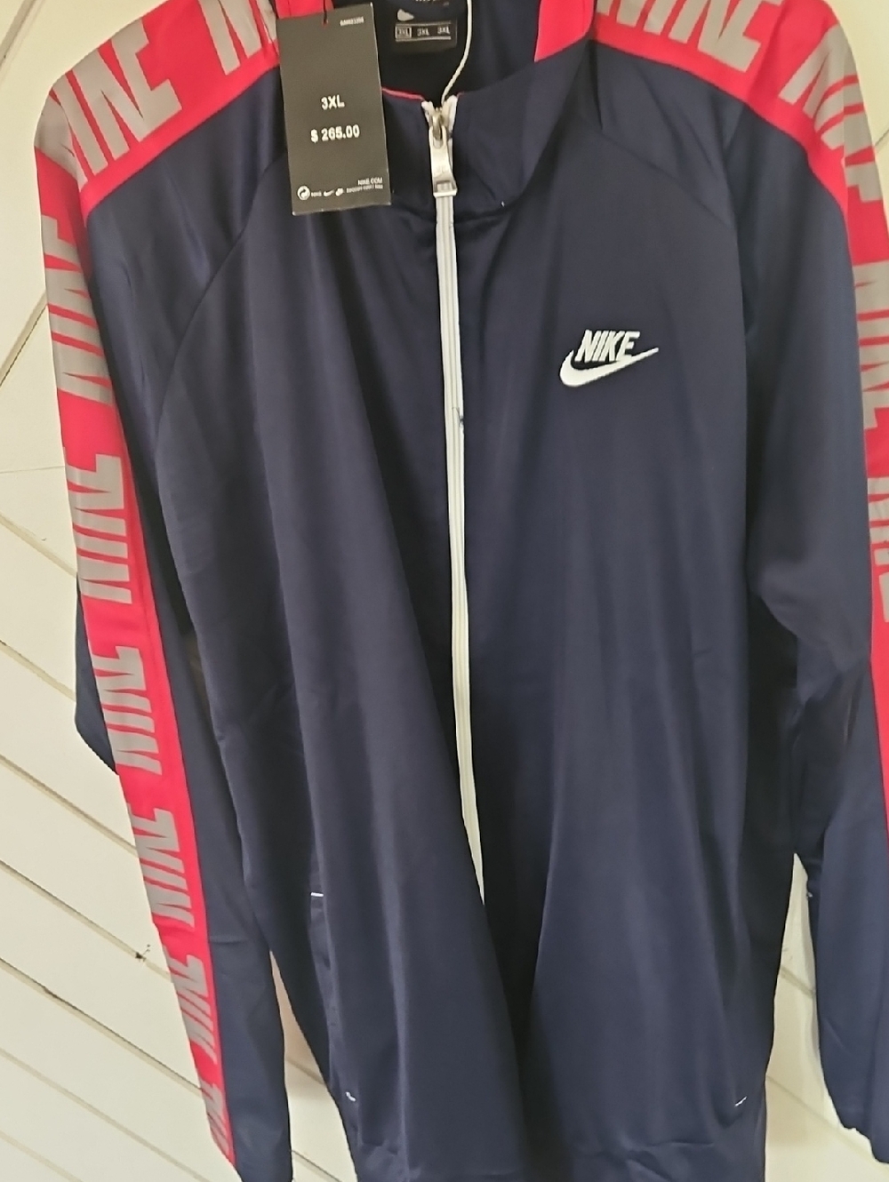 Nike Navy and Red Full-Zip Track Jacket And Pant Set 3xl